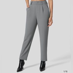 *Brand New* HALARA High Waisted Side Pocket Solid Work Tapered Suit Pants Gray